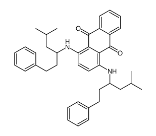 1,4-bis[(5-methyl-1-phenylhexan-3-yl)amino]anthracene-9,10-dione结构式