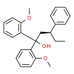 1-Pentanol, 1,1-bis(o-methoxyphenyl)-3-phenyl-, (S)-(+)-结构式