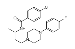 p-Chloro-N-[3-[4-(p-fluorophenyl)-1-piperazinyl]-1-methylpropyl]benzamide Structure