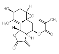 2-Propenoic acid,2-methyl-,(1aR,3S,4Z,5aR,8aR,9R,10aR)-1a,2,3,5a,7,8,8a,9,10,10a-decahydro-3-hydroxy-4,10a-dimethyl-8-methylene-7-oxooxireno[5,6]cyclodeca[1,2-b]furan-9-ylester (9CI) picture