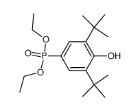 (3,5-Di-tert-butyl-4-hydroxy-phenyl)-phosphonic acid diethyl ester结构式