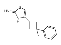 4-(3-methyl-3-phenylcyclobutyl)-1,3-thiazol-2-amine结构式