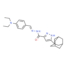 3-((1s,3s)-adamantan-1-yl)-N-((E)-4-(diethylamino)benzylidene)-1H-pyrazole-5-carbohydrazide picture
