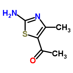 5-乙酰基-2-氨基-4-甲基噻唑结构式