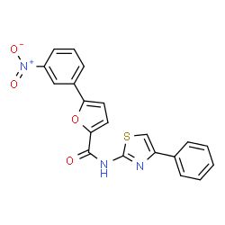 5-(3-NITROPHENYL)FURAN-2-CARBOXYLICACID(4-PHENYLTHIAZOL-2-YL)AMIDE结构式