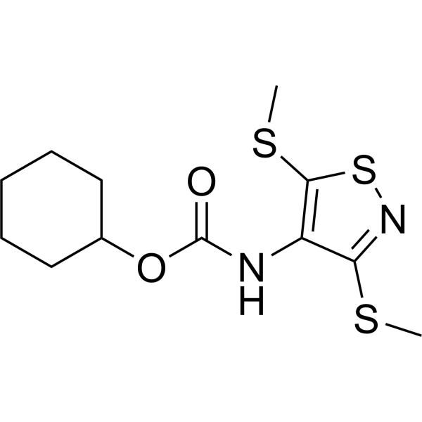 Cyclohexyl [3,5-bis(methylthio)-4-isothiazolyl]carbamate Structure