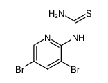 N-(3,5-Dibromo-2-pyridyl)thiourea结构式