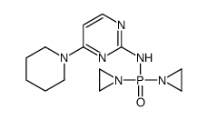 N-[bis(aziridin-1-yl)phosphoryl]-4-piperidin-1-ylpyrimidin-2-amine Structure