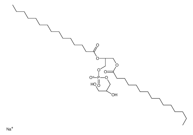 1,2-二十五烷酰基-sn-甘油-3-磷酸-(1'-rac-甘油)(钠盐)结构式