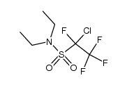 N,N-Diaethyl-α-chlorotetrafluoroaethansulfamid Structure