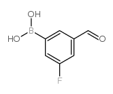 3-FLUORO-5-FORMYLPHENYLBORONIC ACID structure