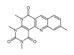 2,4,5,10-tetramethyl-1,2,3,4,5,6-hexahydrobenzo[b]pyrimido[4,5-h][1,6]naphthyridine-1,3,6-trione结构式
