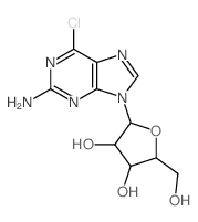 9H-Purin-2-amine,6-chloro-9-β-D-xylofuranosyl- structure