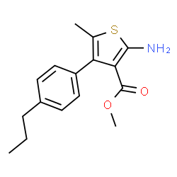 2-AMINO-5-METHYL-4-(4-PROPYL-PHENYL)-THIOPHENE-3-CARBOXYLIC ACID METHYL ESTER picture