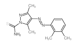 1H-Pyrazole-1-carbothioamide,4-[2-(2,3-dimethylphenyl)diazenyl]-3,5-dimethyl- Structure
