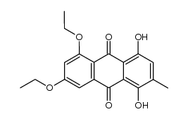 5,7-diethoxy-1,4-dihydroxy-2-methylanthracene-9,10-dione Structure