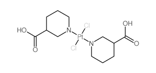 dichloroplatinum; 6H-pyridine-3-carboxylic acid; 3,4,5,6-tetrahydro-2H-pyridine-3-carboxylic acid结构式
