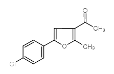 1-[5-(4-氯苯基)-2-甲基糠-3-基]乙-1-酮结构式