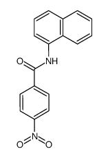 N-(1-萘基)-4-硝基苯甲酰胺结构式