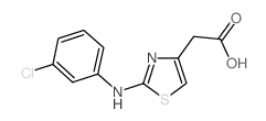 2-[2-(3-chloroanilino)-1,3-thiazol-4-yl]acetic acid结构式
