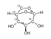 1,6-ANHYDRO-β-D-[UL-13C6]GLUCOSE结构式