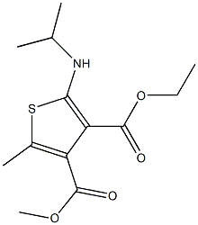 3-ethyl 4-methyl 2-(isopropylamino)-5-methylthiophene-3,4-dicarboxylate Structure