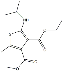 3-ethyl 4-methyl 2-(isopropylamino)-5-methylthiophene-3,4-dicarboxylate结构式