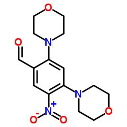 2,4-Di(4-morpholinyl)-5-nitrobenzaldehyde Structure