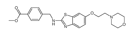 4-{[6-(2-Morpholin-4-yl-ethoxy)-benzothiazol-2-ylamino]-methyl}-benzoic Acid Methyl Ester结构式