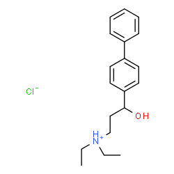 alpha-(2-(Diethylamino)ethyl)-4-biphenylmethanol hydrochloride Structure