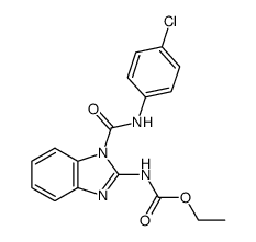 [1-(4-chloro-phenylcarbamoyl)-1H-benzoimidazol-2-yl]-carbamic acid ethyl ester结构式