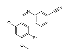 3-[(5-bromo-2,4-dimethoxyphenyl)methylideneamino]benzonitrile结构式