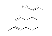 N,3-dimethyl-5,6,7,8-tetrahydroquinoline-8-carboxamide结构式