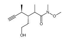 (3R,4S)-3-(2-hydroxyethyl)-N-methoxy-N,2,4-trimethylhex-5-ynamide Structure