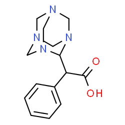 α-phenyl-1,3,5,7-tetraazatricyclo[3.3.1.13,7]decane-2-acetic acid结构式