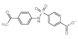N-(4-acetylphenyl)-4-nitro-benzenesulfonamide结构式
