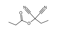 Ethyl(1-oxopropoxy)propanedinitrile Structure