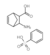 6-aminobicyclo[2.2.1]hept-2-ene-5-carboxylic acid; benzenesulfonic acid structure