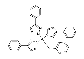 3-phenyl-1-[2-phenyl-1,1-bis(3-phenylpyrazol-1-yl)ethyl]pyrazole结构式