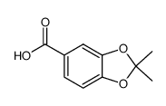 2,2-dimethyl-1,3-benzodioxole-5-carboxylic acid结构式
