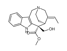4-Ethylidene-1,3,4,5,6,7-hexahydro-6-(hydroxymethyl)-2,5-ethano-2H-azocino[4,3-b]indole-6-carboxylic acid methyl ester结构式