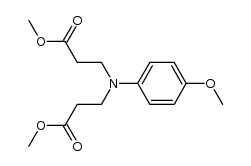 methyl 3-[(2-methoxycarbonylethyl)-4-methoxyphenylamino]propanoate Structure