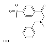 benzyl-methyl-[2-(4-methylsulfonylphenyl)-2-oxoethyl]azanium,chloride Structure