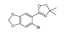 2-(6-bromo-1,3-benzodioxol-5-yl)-4,4-dimethyl-5H-1,3-oxazole结构式
