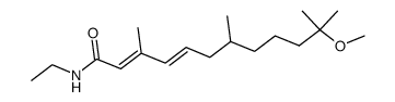 (2E,4E)-11-Methoxy-3,7,11-trimethyl-dodeca-2,4-dienoic acid ethylamide结构式