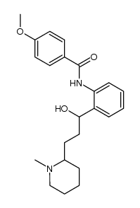 4-methoxy-2'-[1-hydroxy-3-(1-methyl-2-piperidyl)propyl]benzanilide Structure