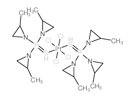 bis((tris(2-methylaziridin-1-yl)-l5-phosphanylidene)-l4-sulfanyl)platinum(VI) chloride Structure