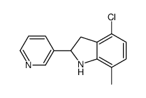 1H-Indole,4-chloro-2,3-dihydro-7-methyl-2-(3-pyridinyl)-(9CI)结构式