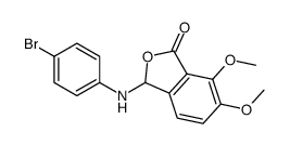 3-(4-bromoanilino)-6,7-dimethoxy-3H-2-benzofuran-1-one Structure