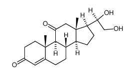 20β,21-Dihydroxypregna-4-ene-3,11-dione Structure